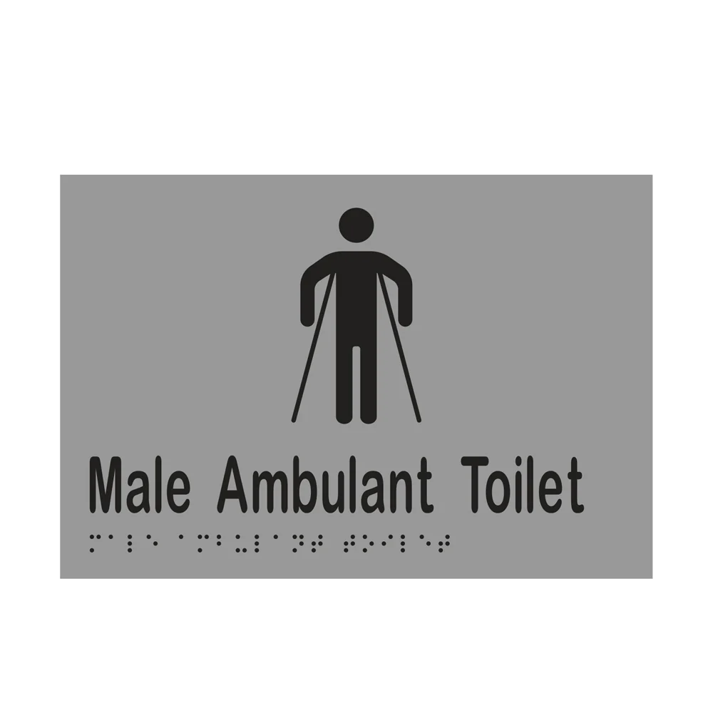 Metlam Toilet Braille Signage 220x150mm - Available in Male and Female Function - Image 2