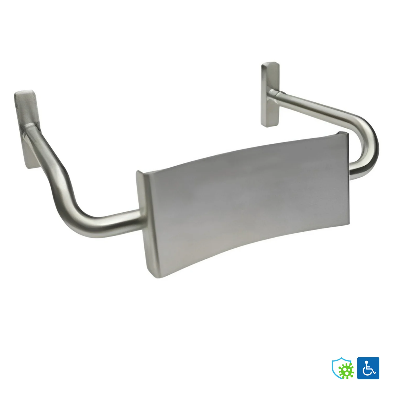 Metlam Vandal Proof Curved Rail Backrest - Available in Various Finishes - Image 4