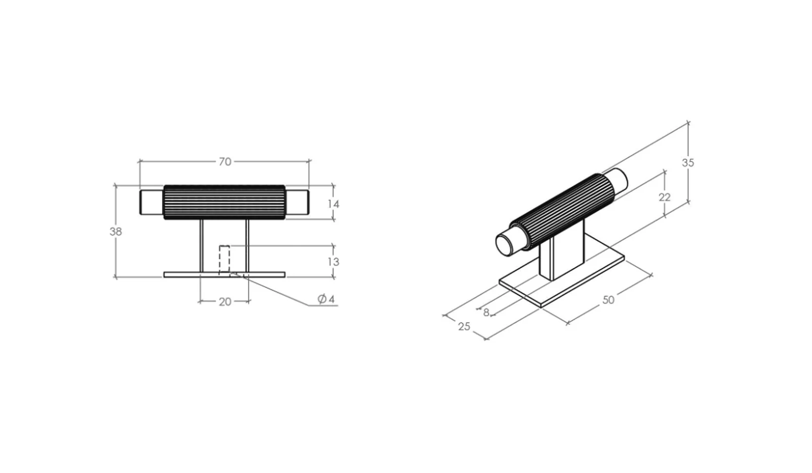 Momo Arpa T Knob 70mm - Available in Various Finishes - Image 2