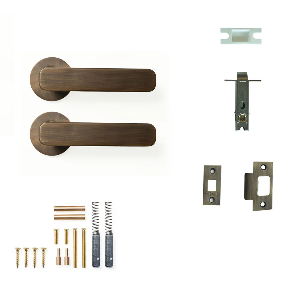 Momo Aspen Door Lever Handle on Round Rose Passage Set - Available in Various Finishes - Image 3