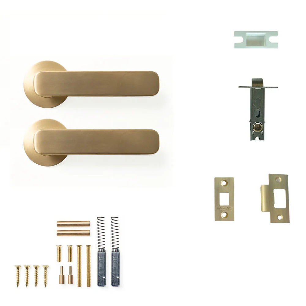 Momo Aspen Door Lever Handle on Round Rose Passage Set - Available in Various Finishes - Image 4