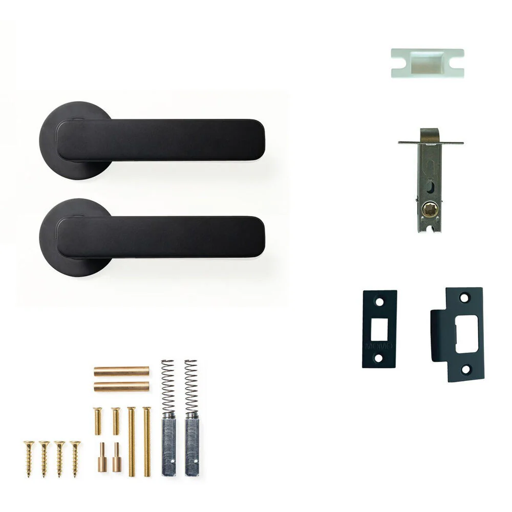 Momo Aspen Door Lever Handle on Round Rose Passage Set - Available in Various Finishes - Image 7