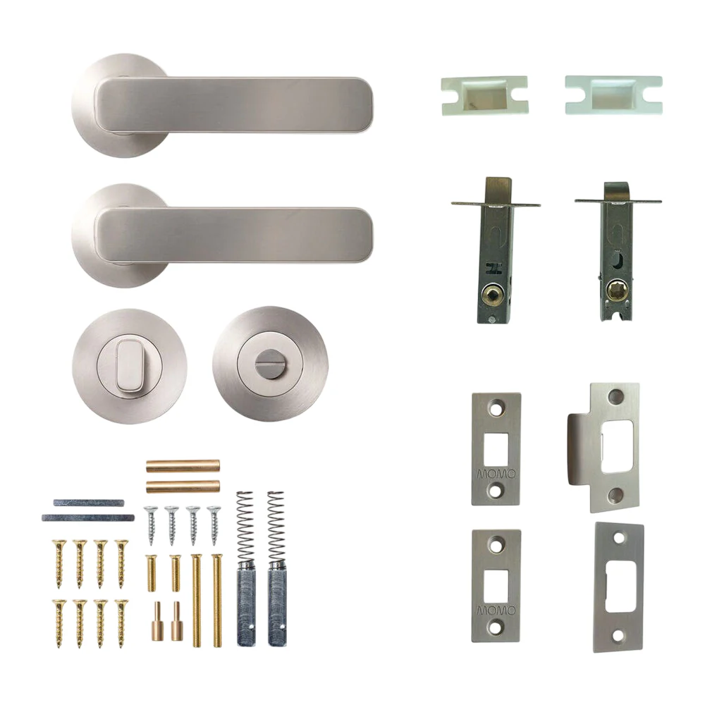 Momo Aspen Door Lever Handle on Round Rose Privacy Set - Available in Various Finishes - Image 7