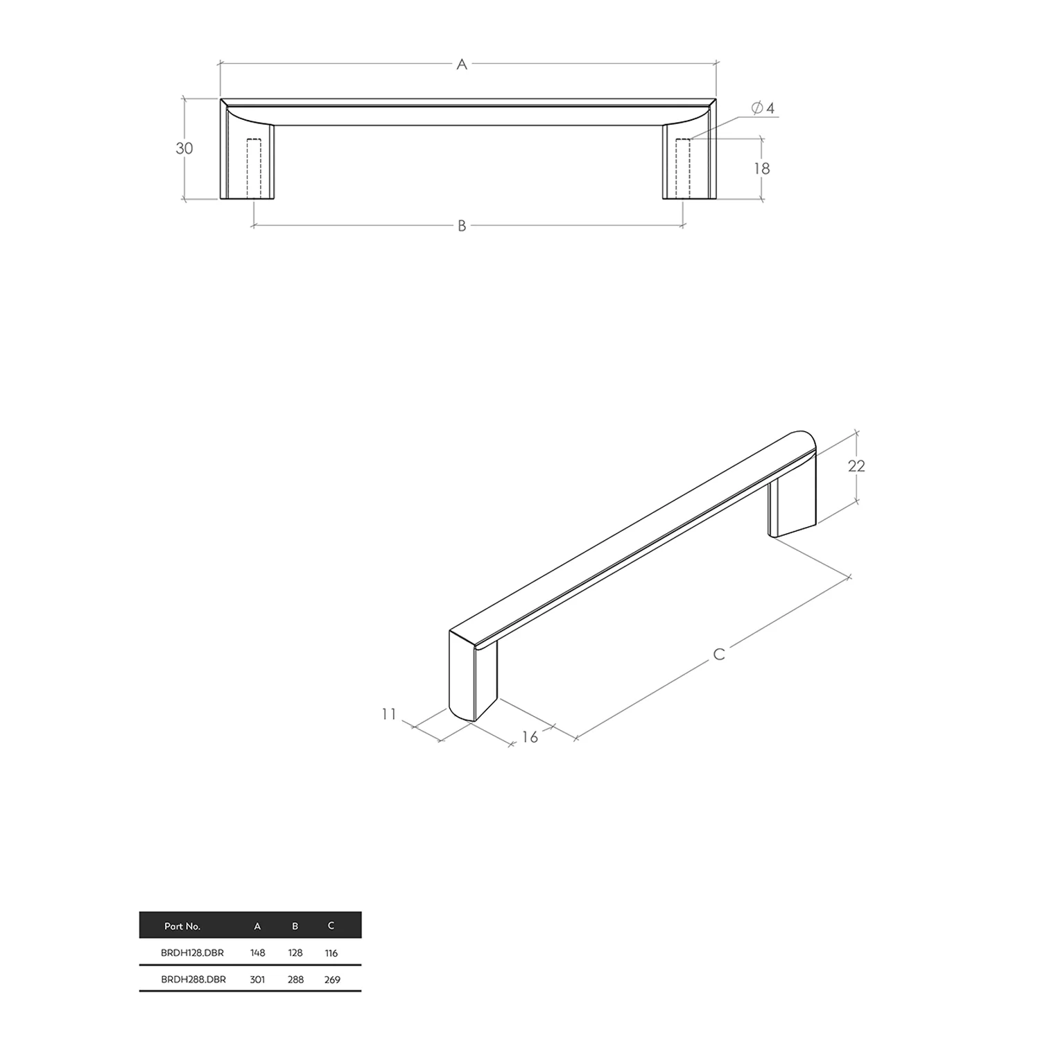 Momo Barra D Handle - Available in Various Finished and Sizes - Image 6