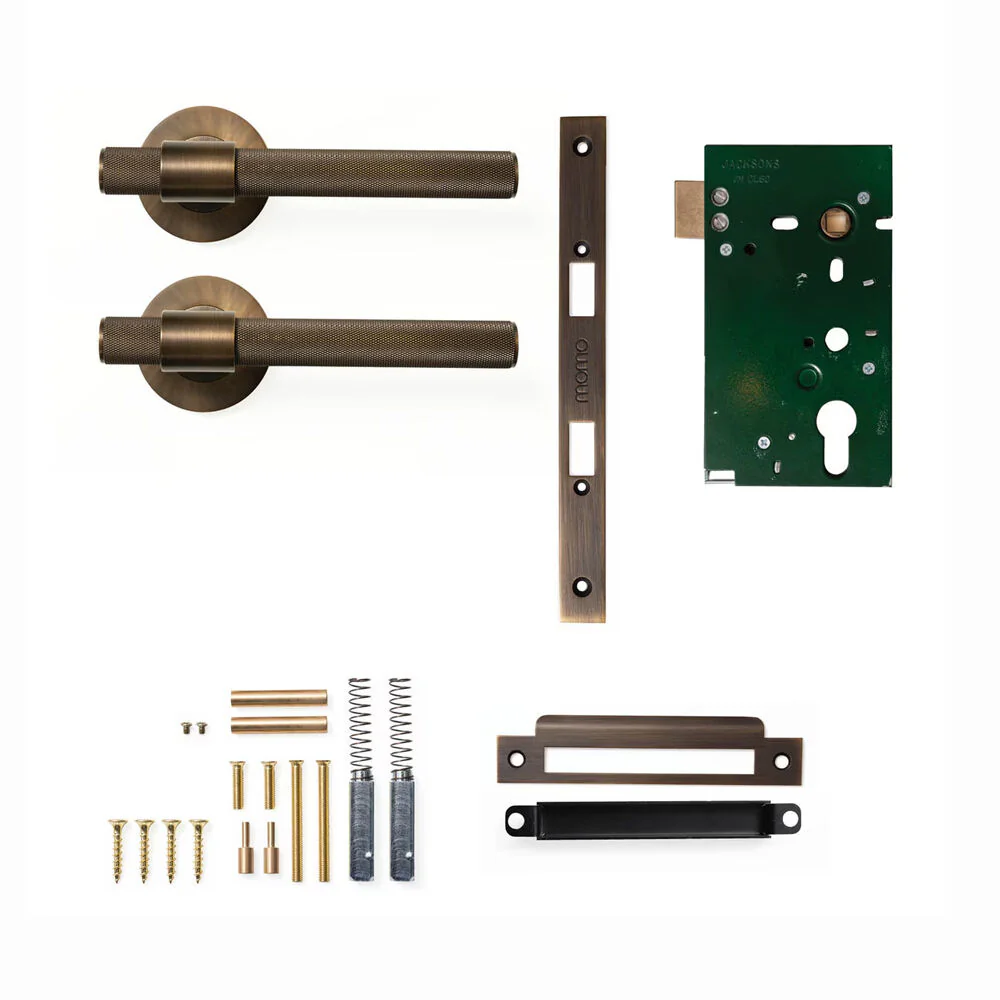 Momo Belgravia Door Handle Lever Solid Brass Mortice Passage Set - Available in Various Finishes - Image 2