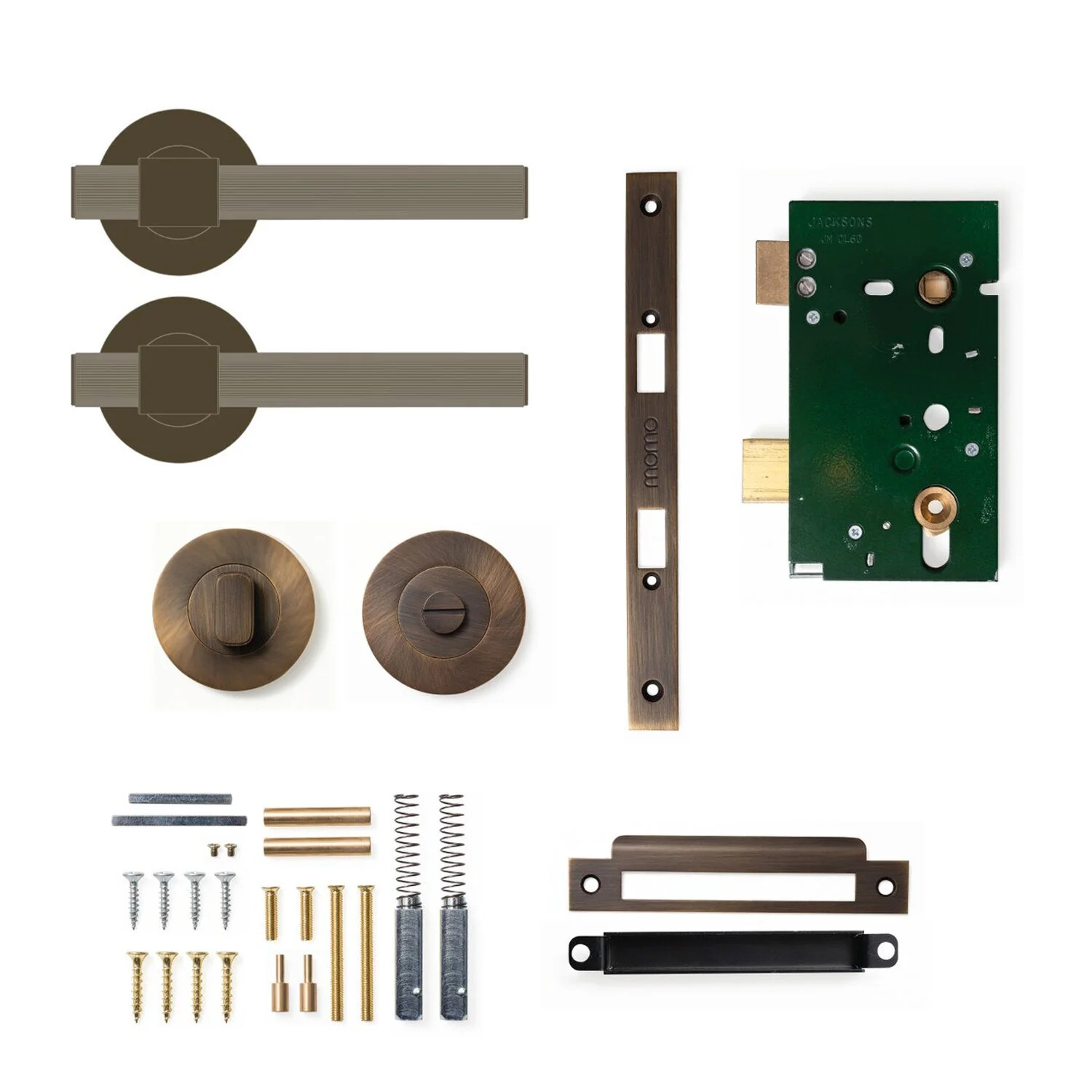 Momo Belgravia Lined Lever Mortice Lock Privacy Set - Available in Various Finishes - Image 2