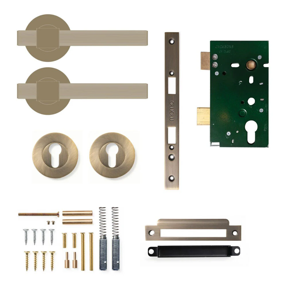Momo Belgravia Lined Lever Solid Brass Mortice Entrance Set - Available in Various Finishes - Image 4