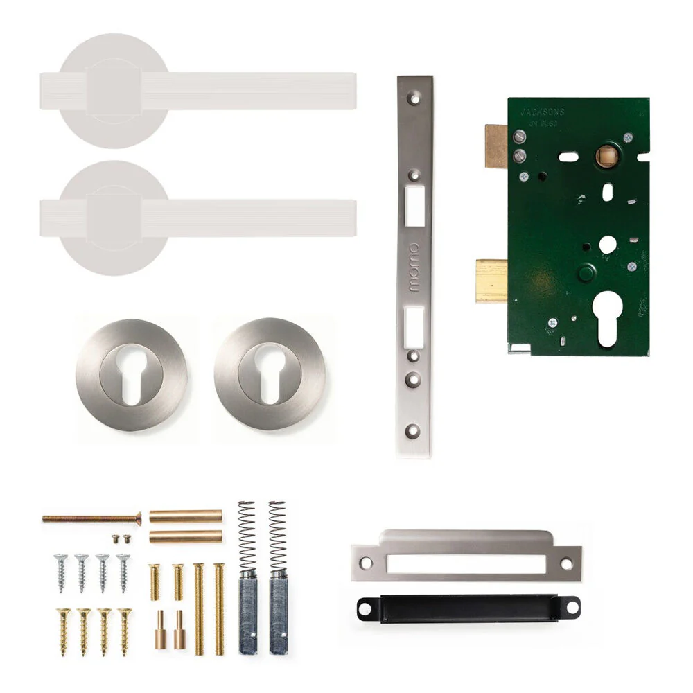 Momo Belgravia Lined Lever Solid Brass Mortice Entrance Set - Available in Various Finishes - Image 5