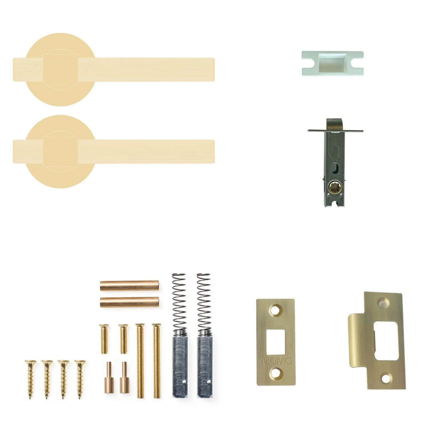 Momo Belgravia Lined Lever Tubular Latch Passage Set - Available in Various Finishes - Image 3
