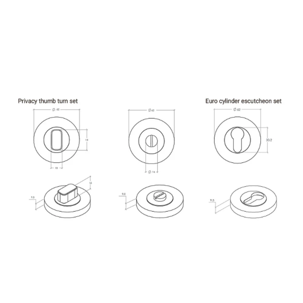 Momo Belgravia Plain Lever Solid Brass Tubular Latch Passage Set - Available in Various Finishes - Image 3