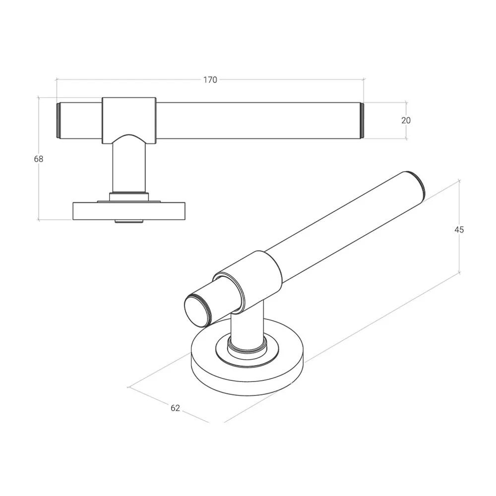 Momo Belgravia Plain Solid Brass Lever Mortice Lock Passage Set - Available in Various Finishes - Image 2