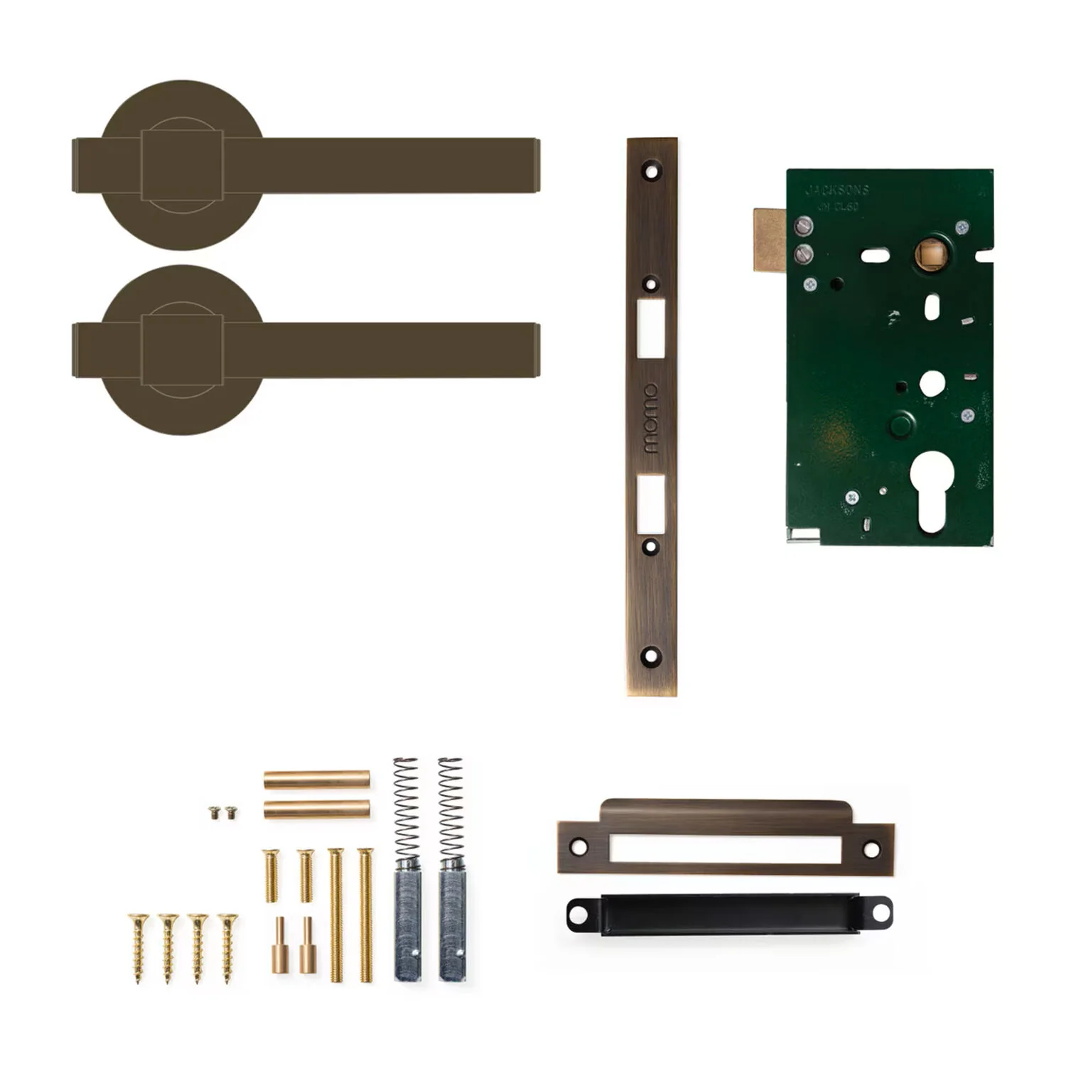 Momo Belgravia Plain Solid Brass Lever Mortice Lock Passage Set - Available in Various Finishes - Image 3