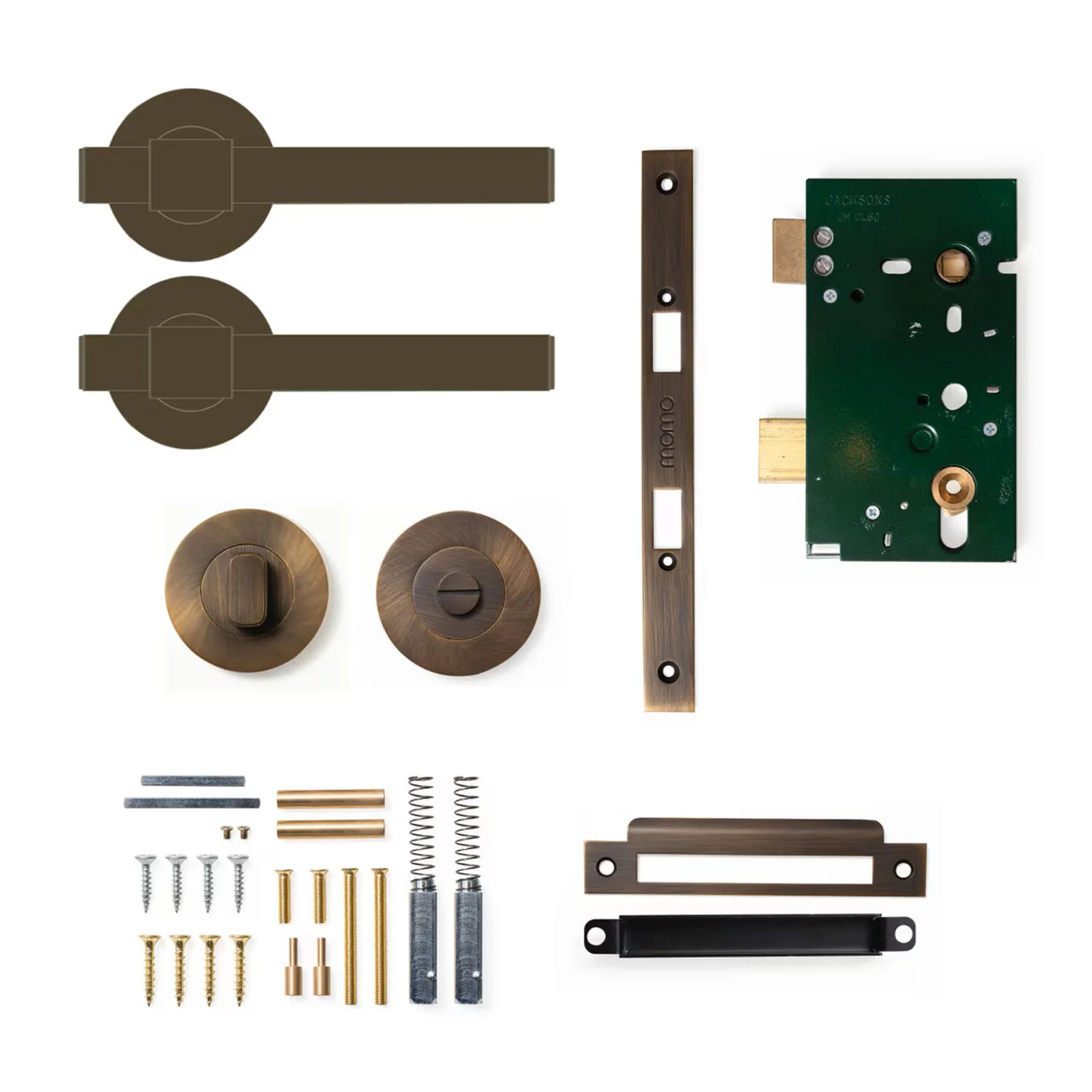 Momo Belgravia Plain Solid Brass Lever Mortice Lock Privacy Set - Available in Various Finishes - Image 3