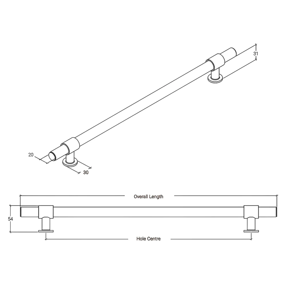 Momo Belgravia Solid Brass Appliance Pull 416mm - Available in Various Finishes and Sizes - Image 8