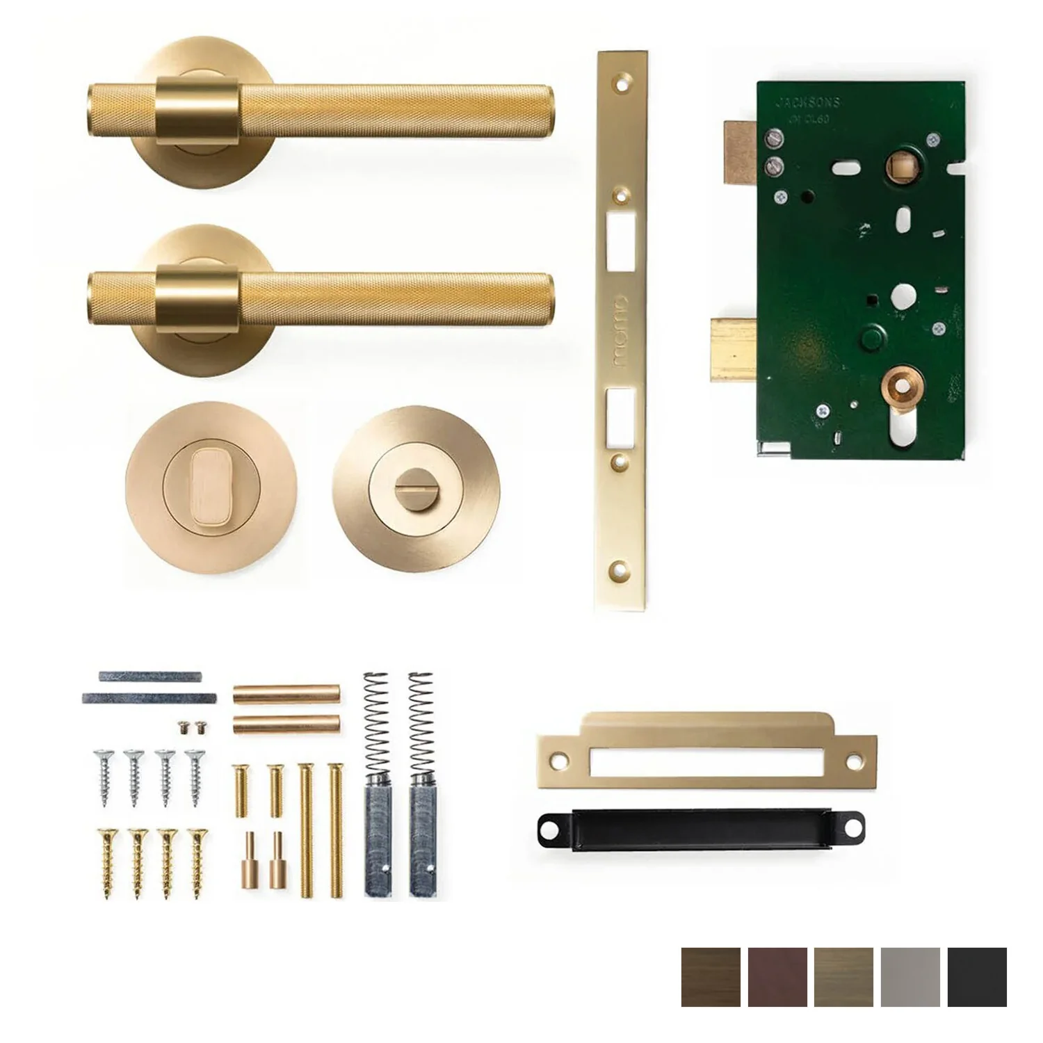 Momo Belgravia Solid Brass Mortice Lock Privacy Lever Set - Available in Various Finishes