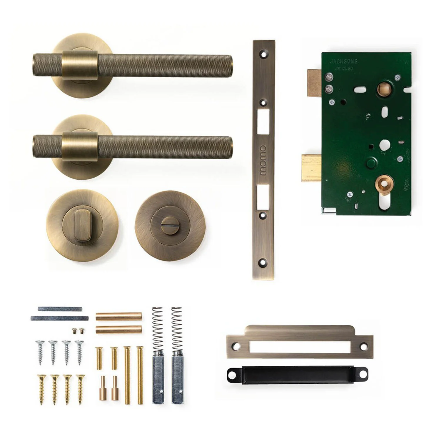 Momo Belgravia Solid Brass Mortice Lock Privacy Lever Set - Available in Various Finishes - Image 4