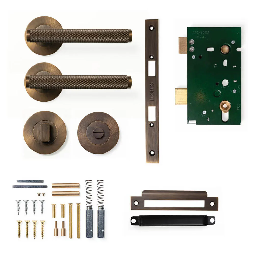 Momo Bellevue Knurled Mortice Lock Privacy Lever Set - Available in Various Finishes - Image 2