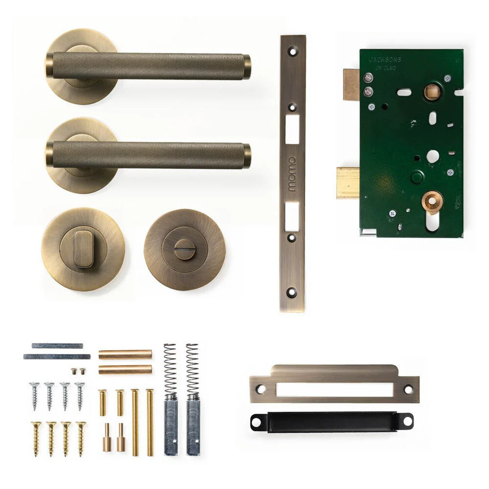 Momo Bellevue Knurled Mortice Lock Privacy Lever Set - Available in Various Finishes - Image 4
