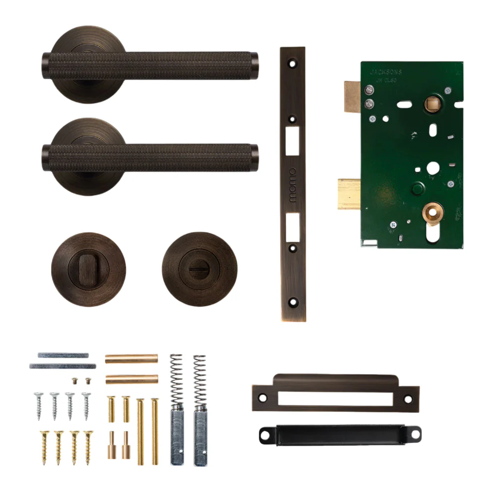 Momo Bellevue Knurled Mortice Lock Privacy Lever Set - Available in Various Finishes - Image 7