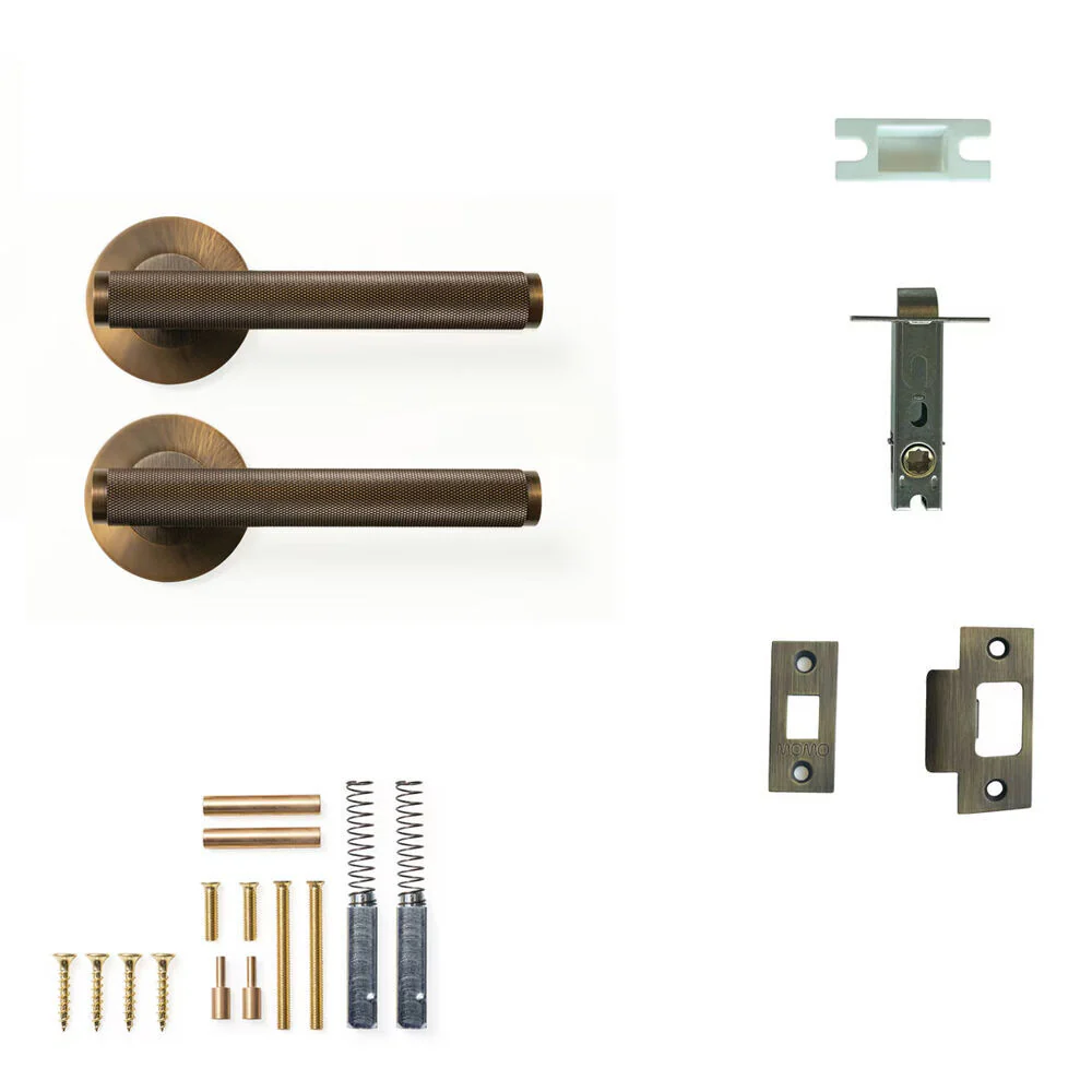 Momo Bellevue Knurled Tubular Latch Passage Lever Set - Available in Various Finishes - Image 2