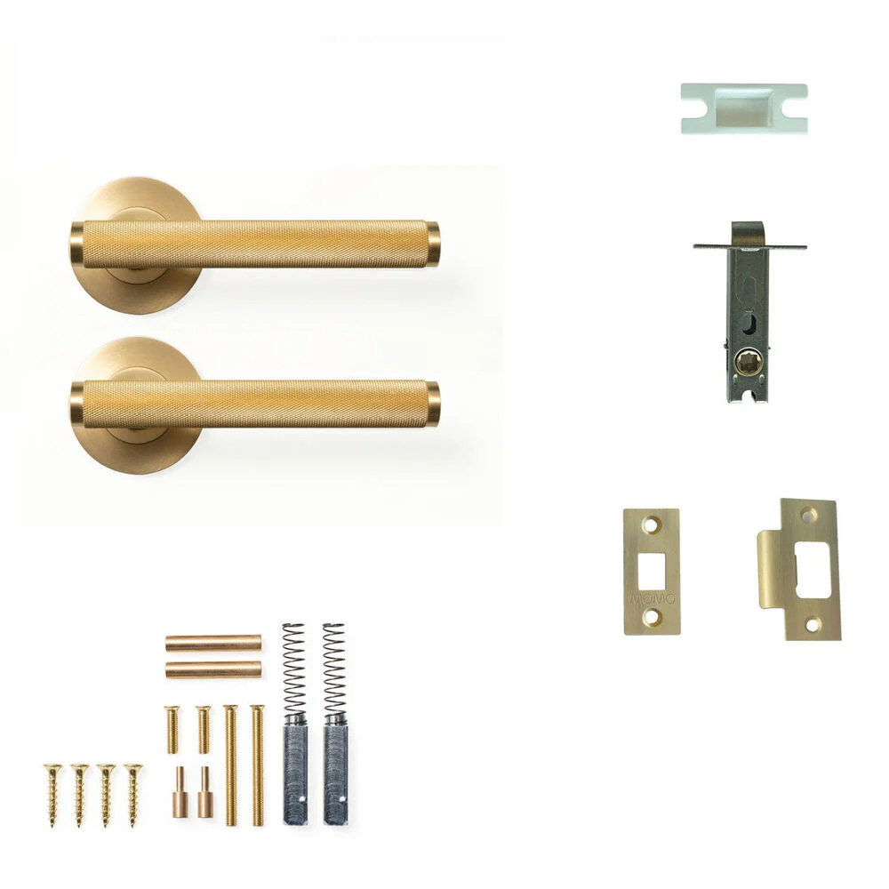 Momo Bellevue Knurled Tubular Latch Passage Lever Set - Available in Various Finishes - Image 3
