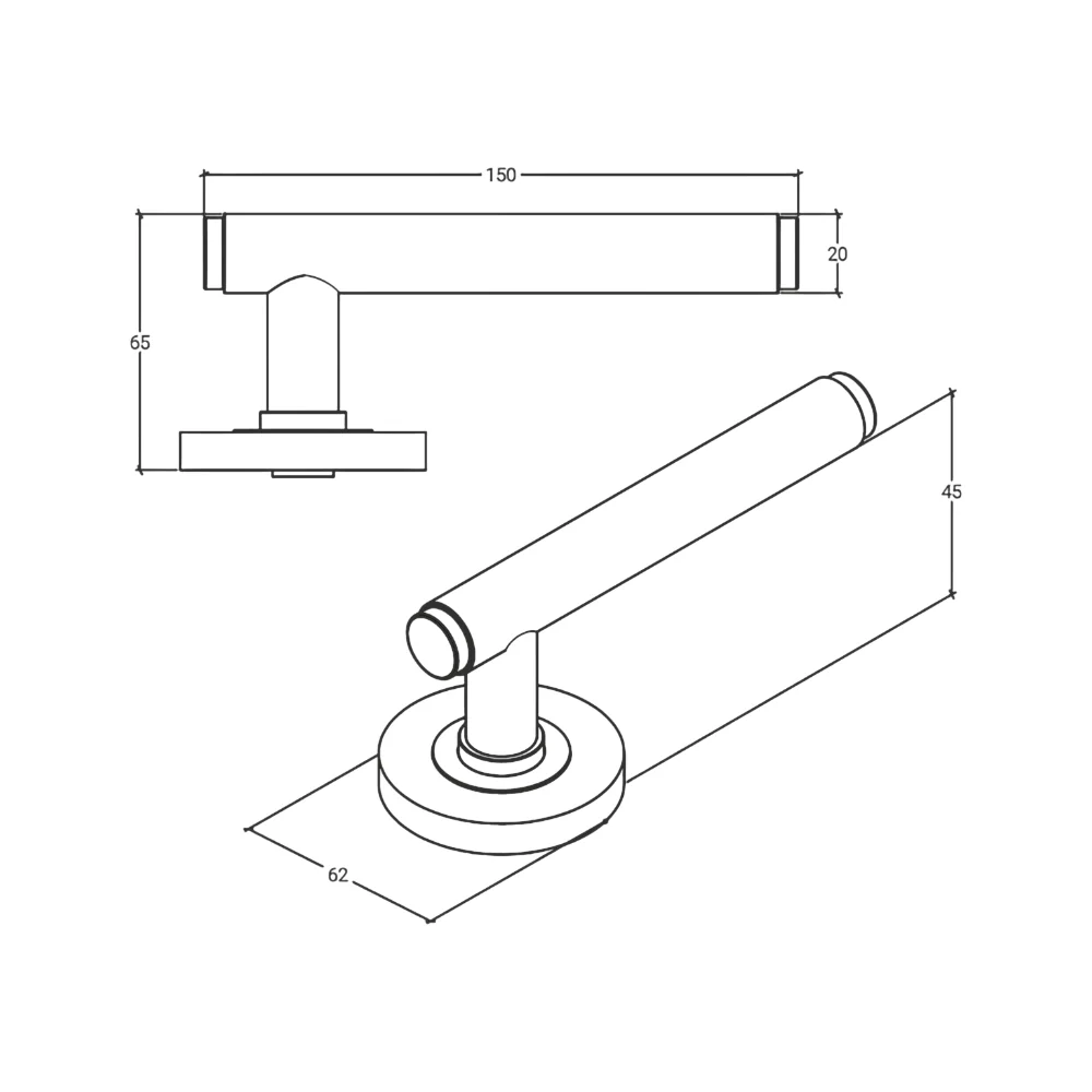 Momo Bellevue Knurled Tubular Latch Passage Lever Set - Available in Various Finishes - Image 8