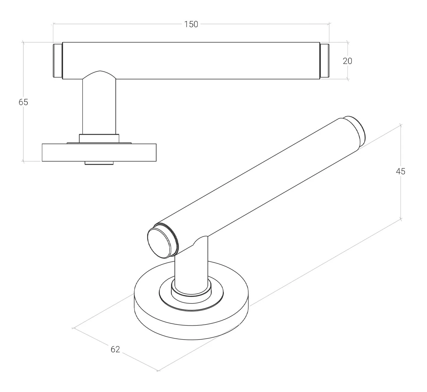Momo Bellevue Plain Door Lever Handle Set Lever - Available in Various Finishes - Image 2