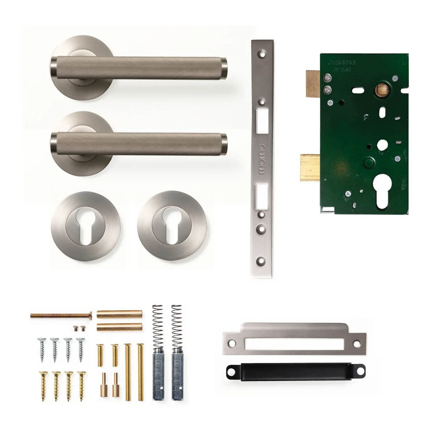 Momo Bellevue Solid Brass Knurled Lever Entrance Set - Available in Various Finishes - Image 5