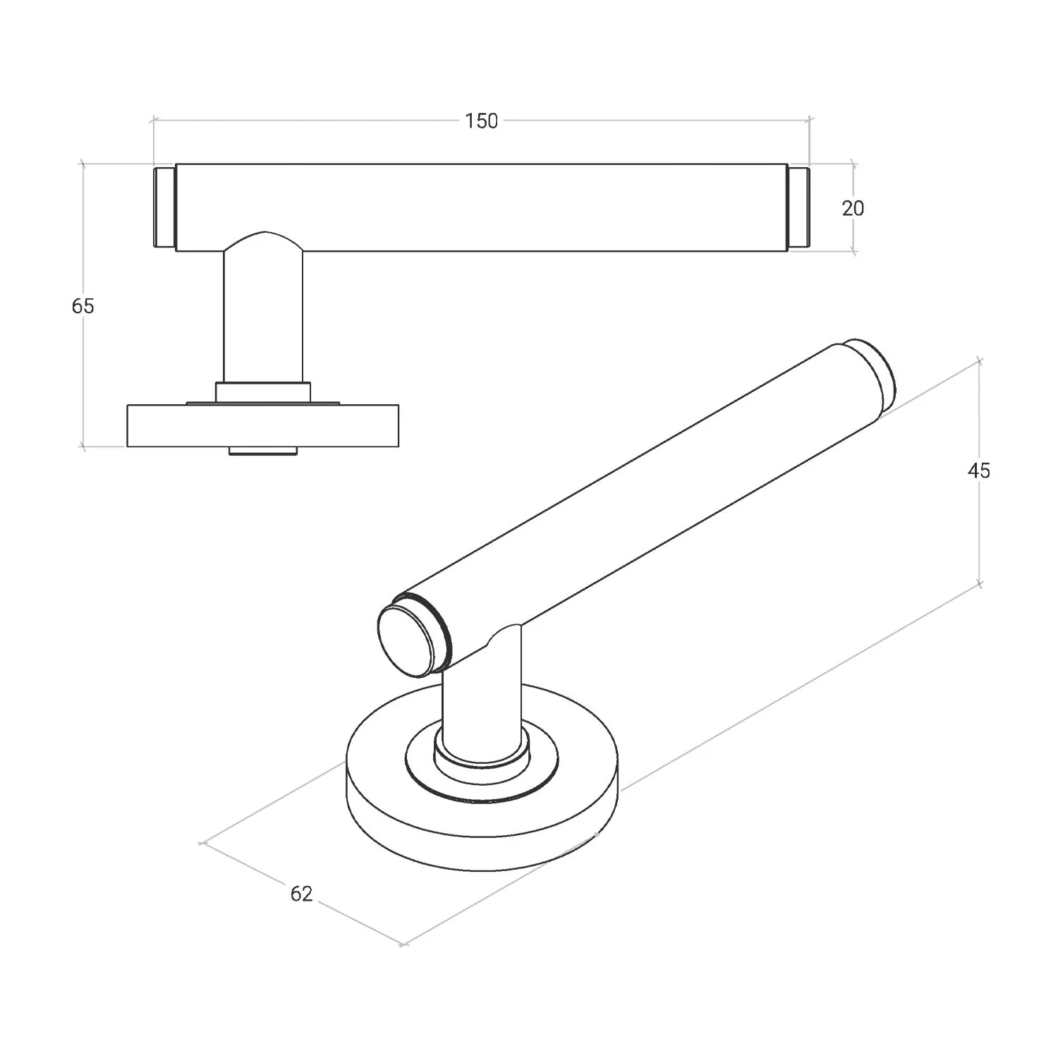 Momo Bellevue Solid Brass Lined Tubular Latch Passage Lever Set - Available in Various Finishes - Image 2