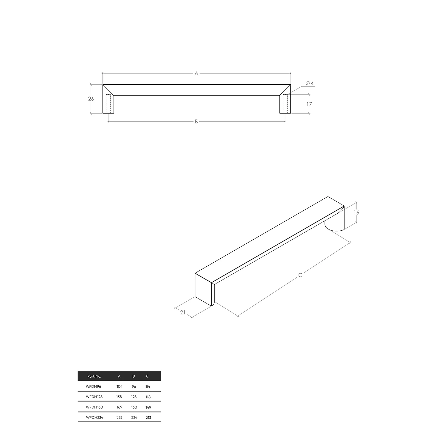 Momo Boston D Handle Dull Brushed Nickel - Available in Various Sizes - Image 2