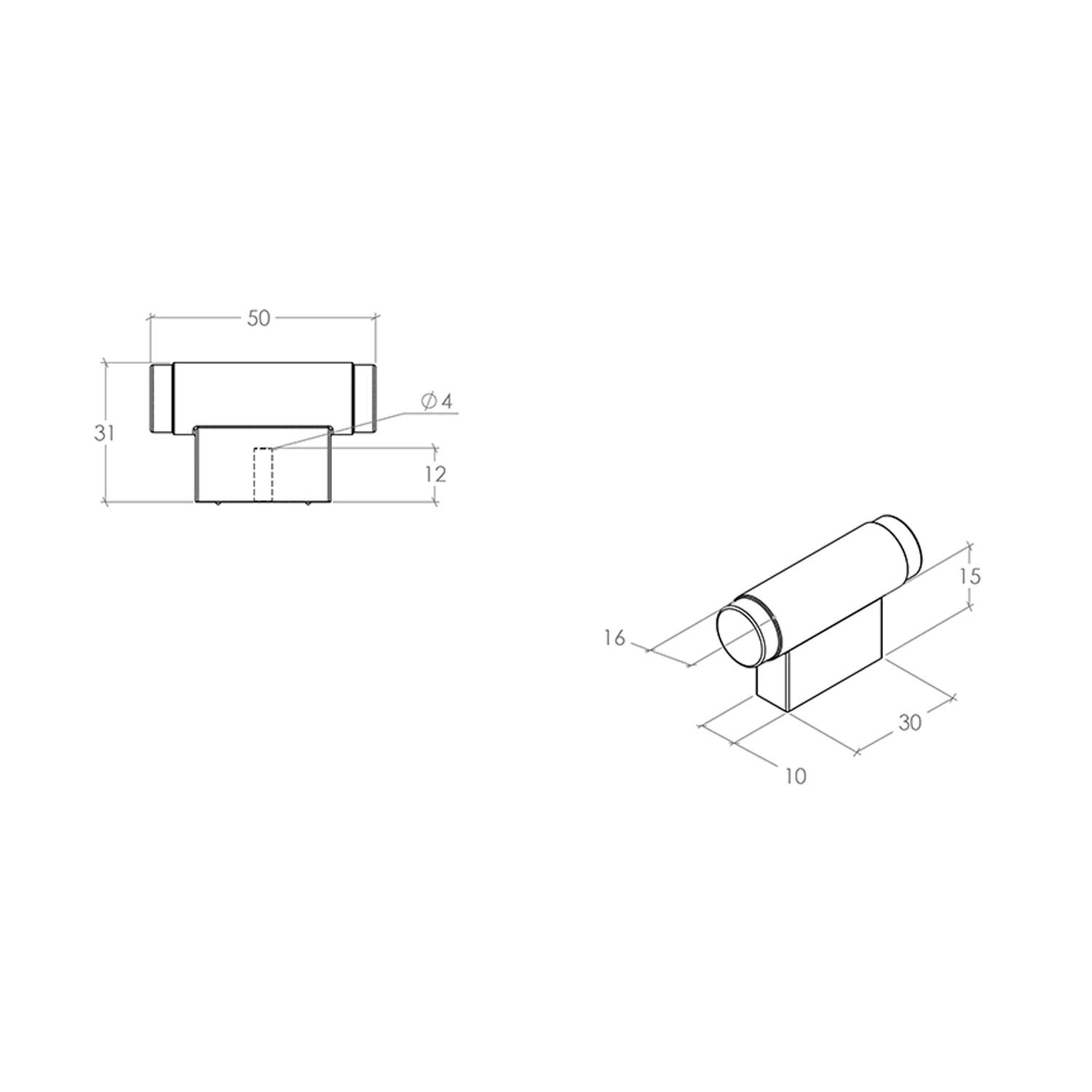 Momo Brighton Knurled T Knob 50mm - Available in Various Finishes - Image 2