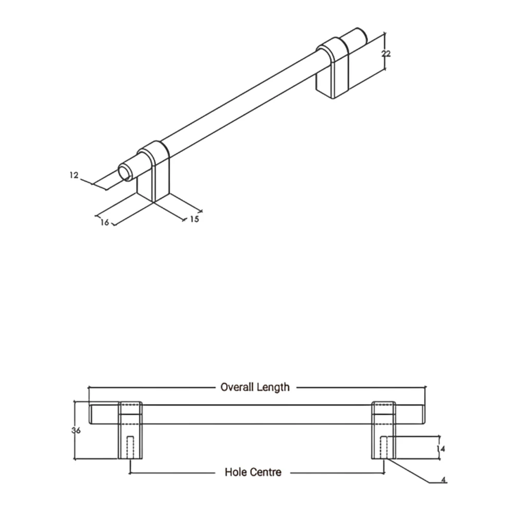 Momo Maida Bar Cabinet Handle - Available in Various Finishes and Sizes - Image 20