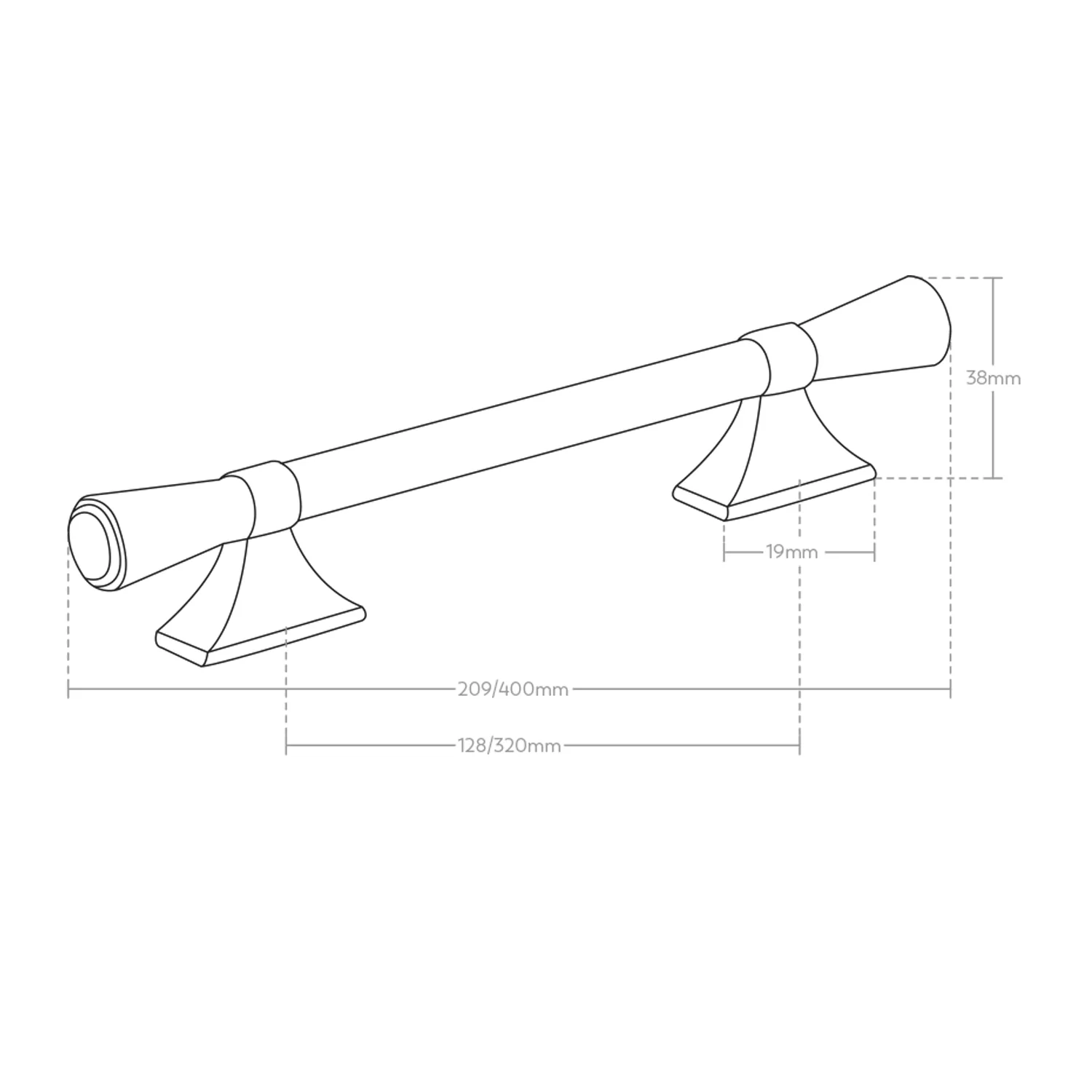 Momo Pembrey Bar Handle - Available In Various Finishes and Sizes - Image 2