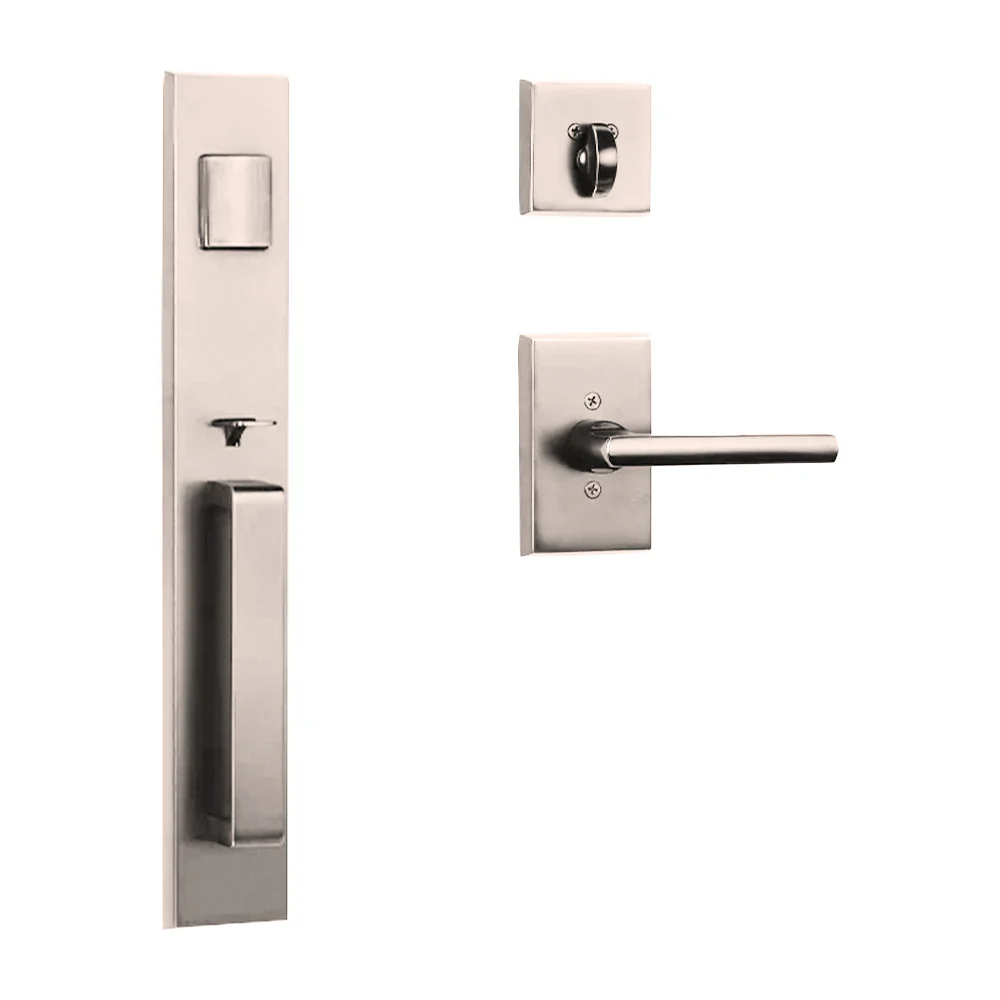 N2lok Agrigento Door Handle Single Cylinder Straight Lever Entrance Set - Image 4