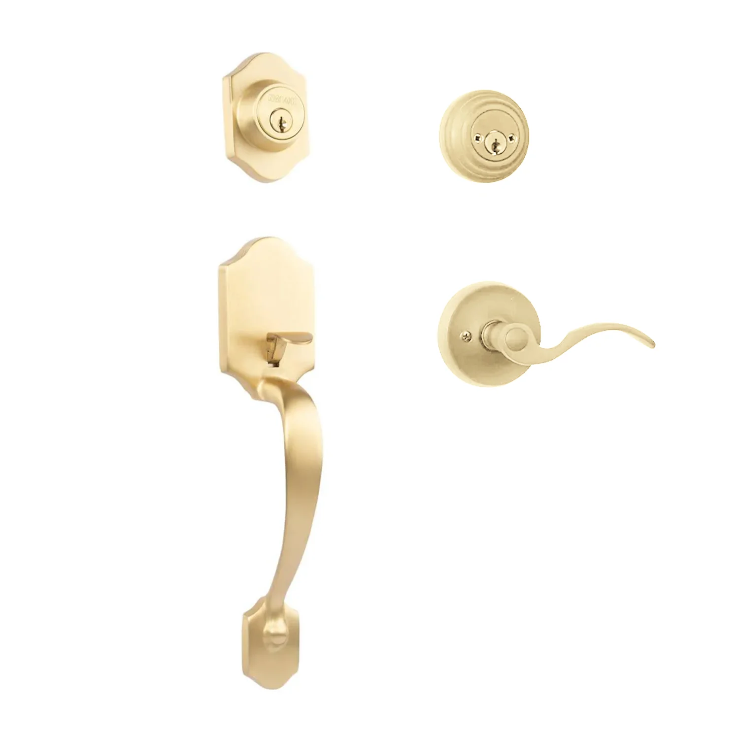N2lok Charente Door Handle Double Cylinder Flutto on Piatta Entrance Set - Image 3