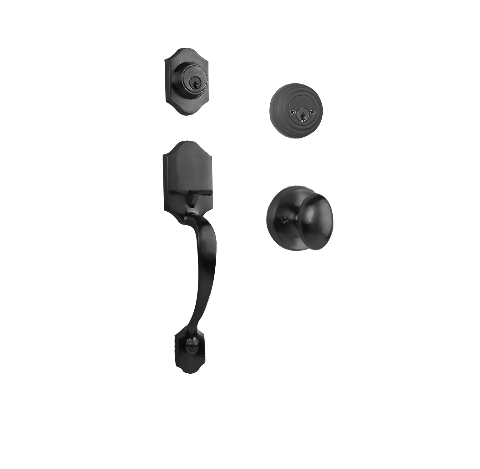 N2lok Charente Door Handle Double Cylinder with Egg Knob Entrance Set Box Pack - Image 3