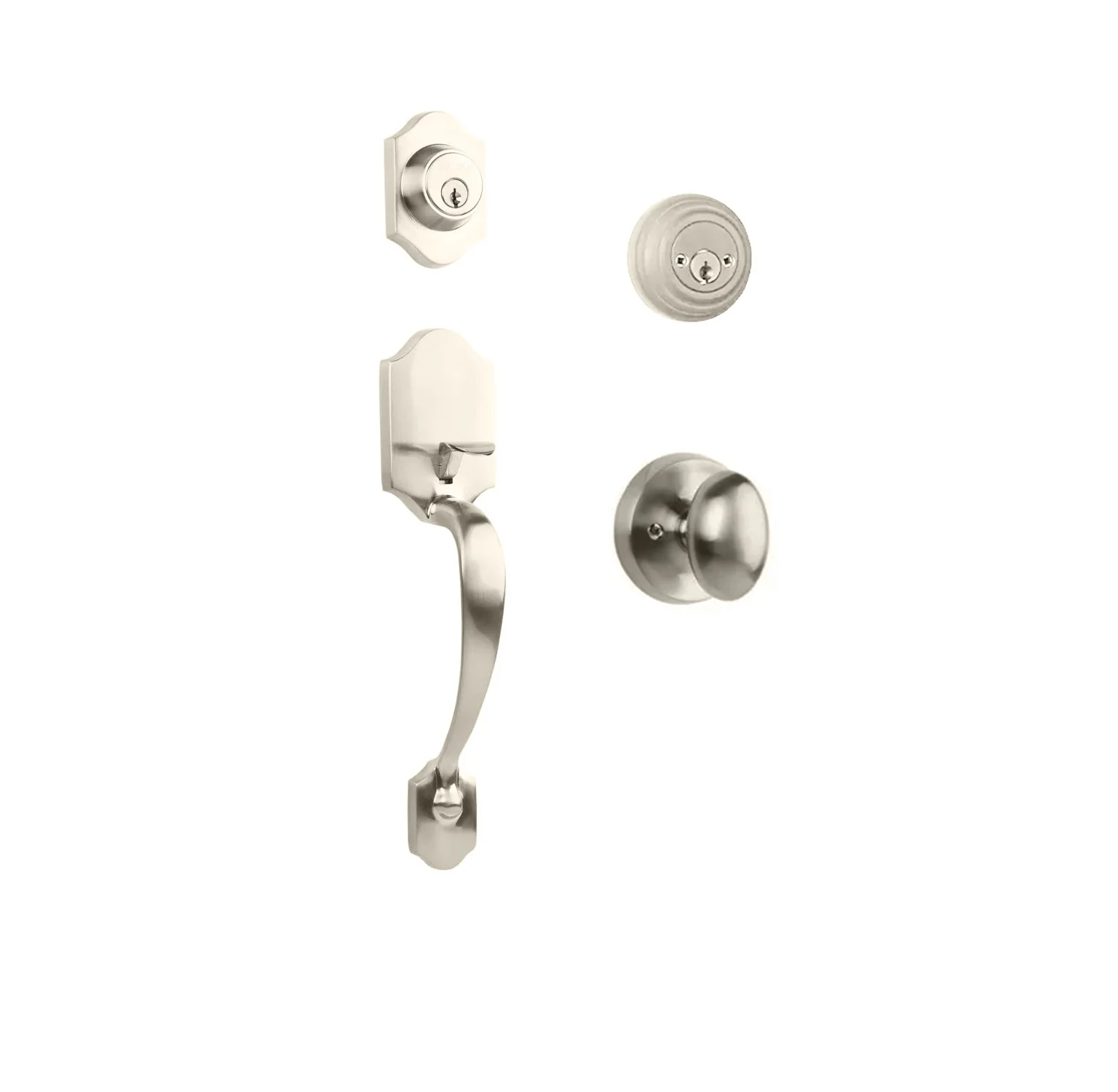 N2lok Charente Door Handle Double Cylinder with Egg Knob Entrance Set Box Pack - Image 5