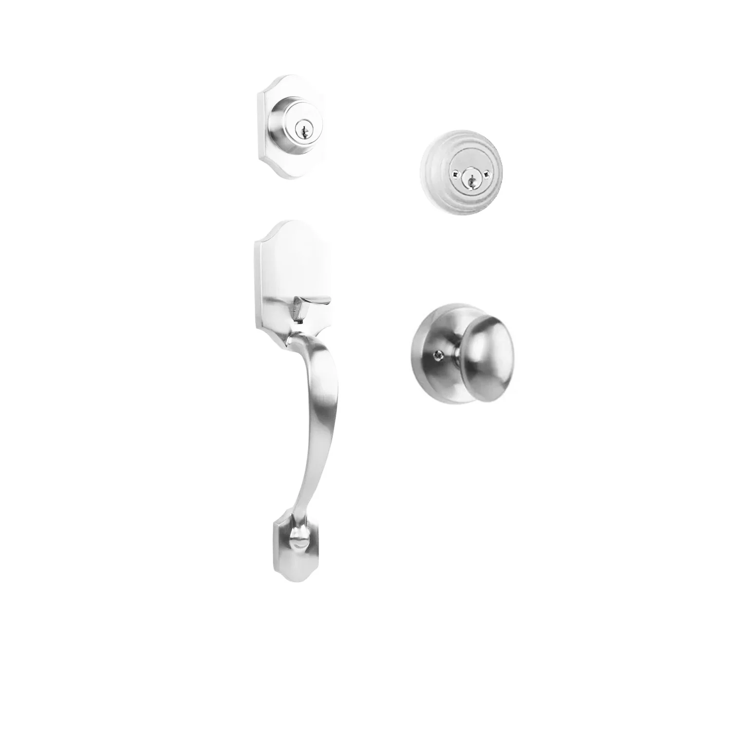 N2lok Charente Door Handle Double Cylinder with Egg Knob Entrance Set Box Pack - Image 6