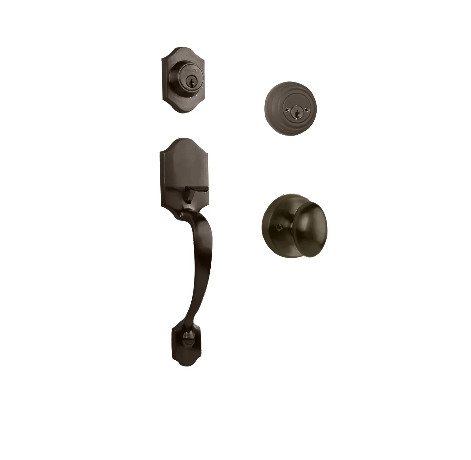 N2lok Charente Door Handle Double Cylinder with Egg Knob Entrance Set Box Pack - Image 8