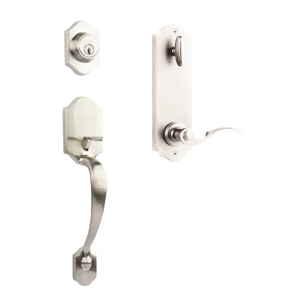 N2lok Charente Door Handle Interconnect Flutto Lever Entrance Set - Available in Various Finishes - Image 5
