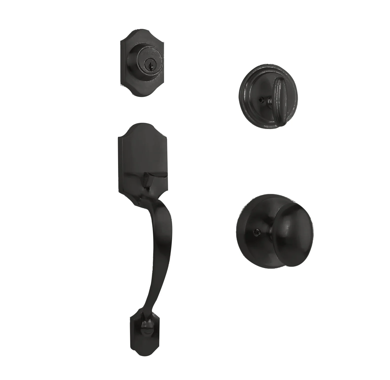 N2lok Charente Single Cylinder Entry Set with Egg Door Knob - Available in Various Finishes - Image 3