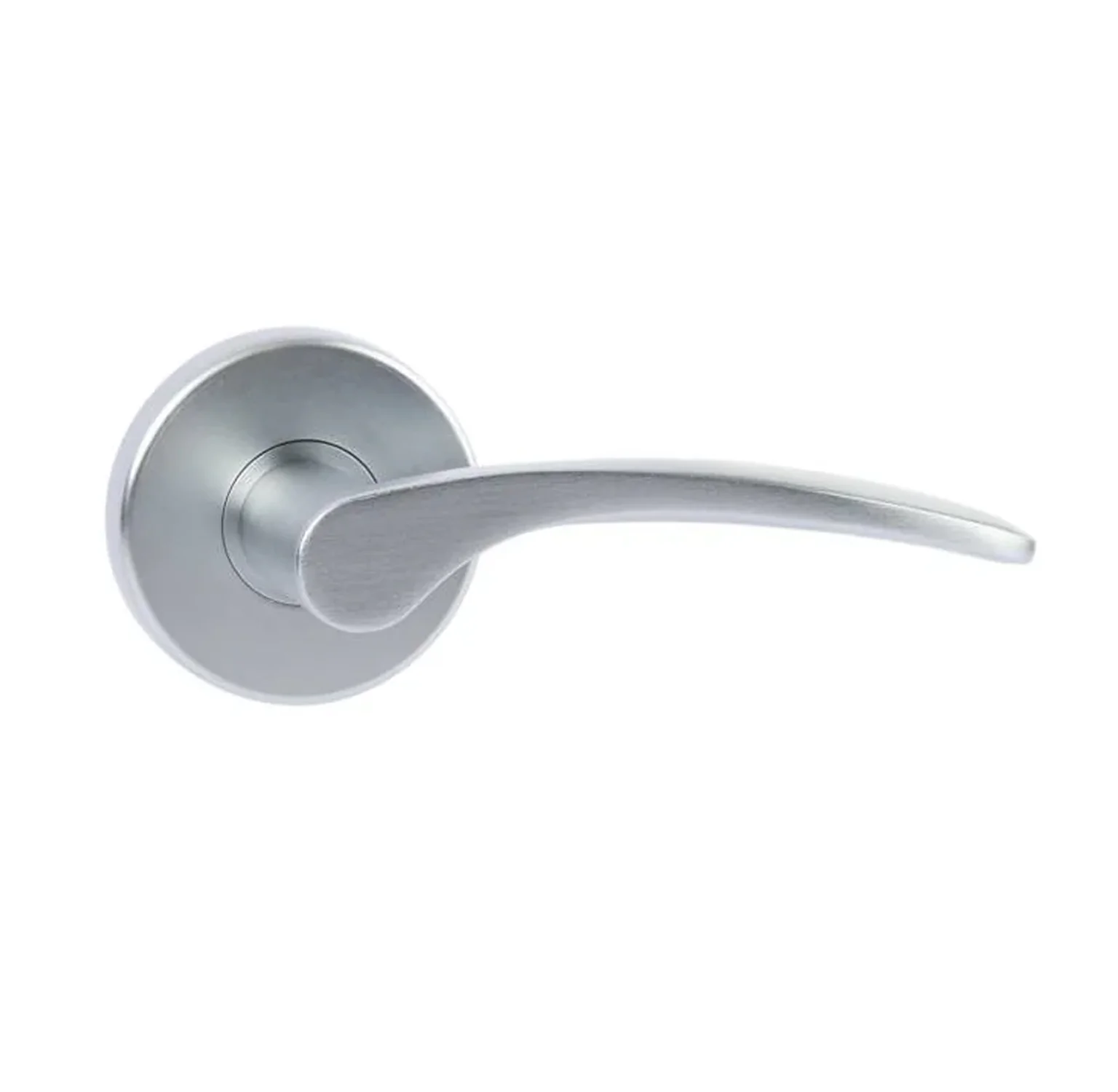 N2lok Curva Door Lever Handle on Round Rose Passage - Available in Various Finishes - Image 3