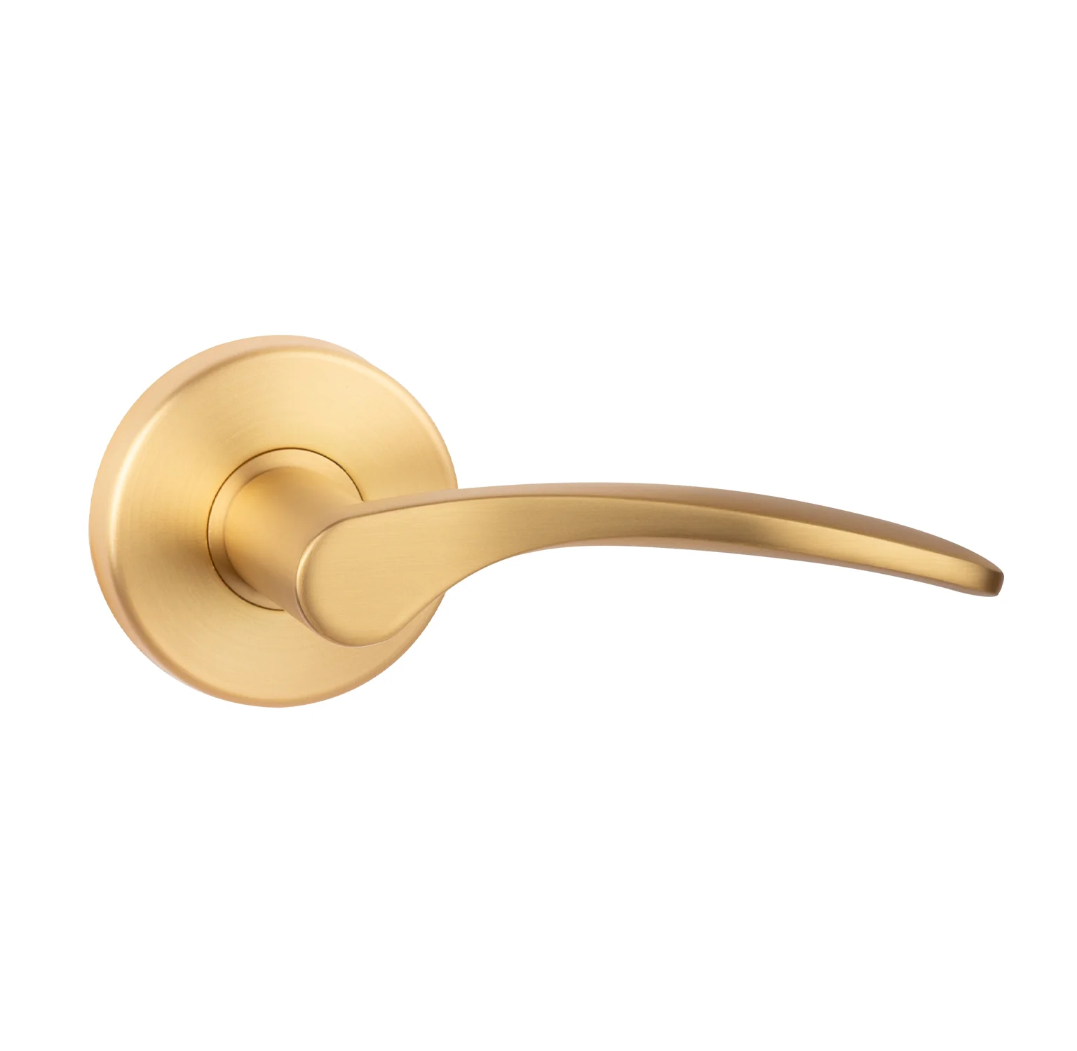N2lok Curva Door Lever Handle on Round Rose Passage - Available in Various Finishes - Image 4
