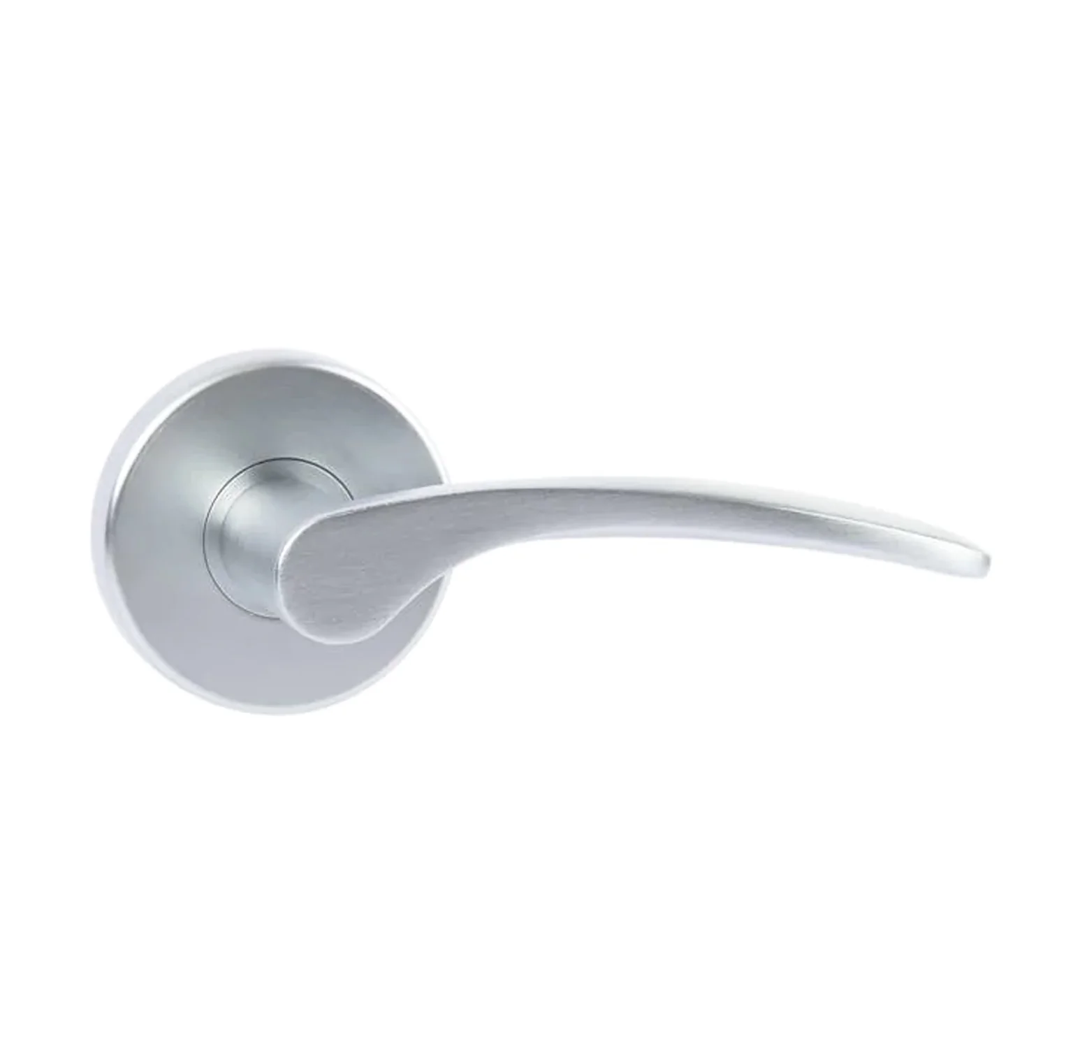N2lok Curva Door Lever Handle on Round Rose Passage - Available in Various Finishes - Image 5