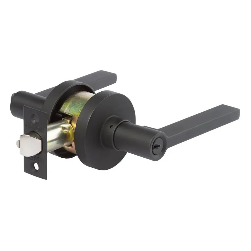 N2lok Decorus Door Lever Handle on Round Rose Keyed Entry Box Pack - Available in Various Finishes - Image 2