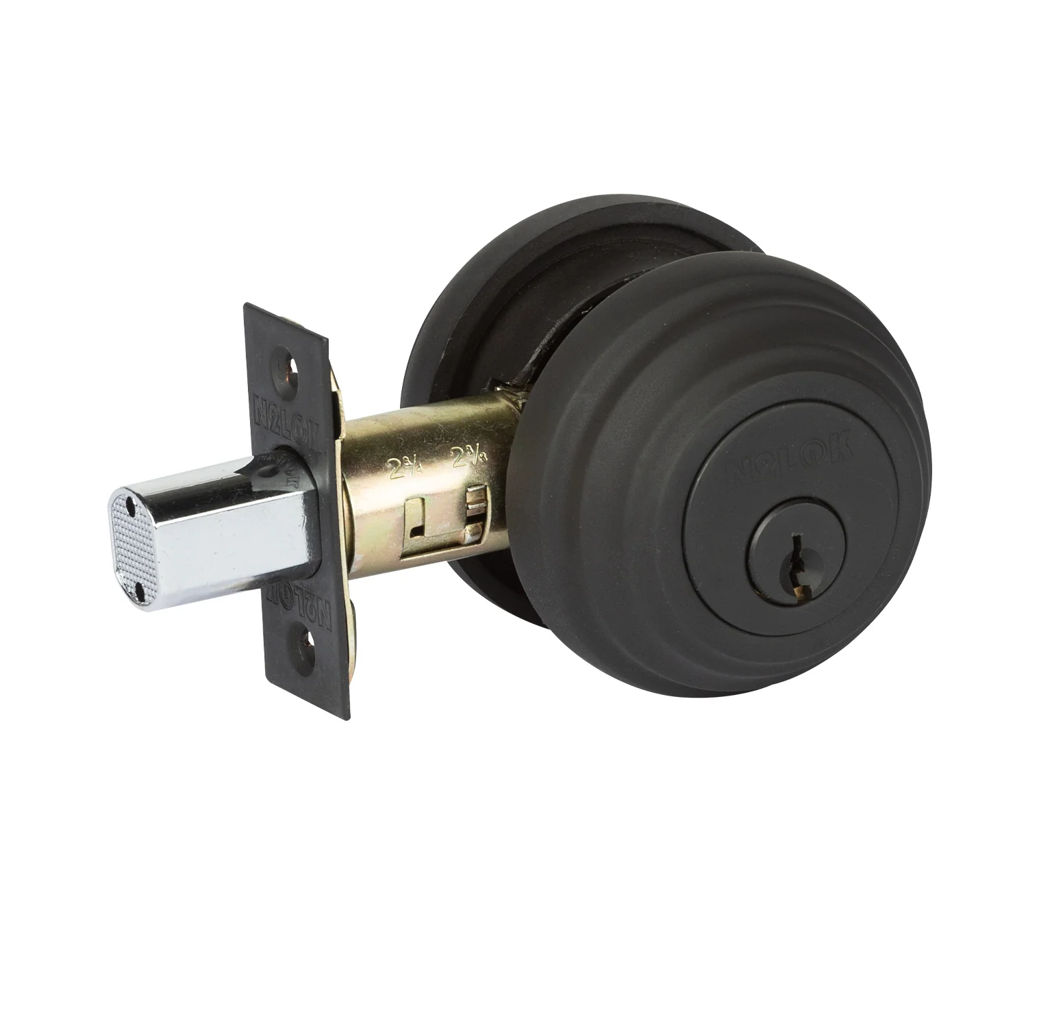 N2lok Forged Brass Deadbolt Round Double Cylinder - Available in Various Finishes - Image 3