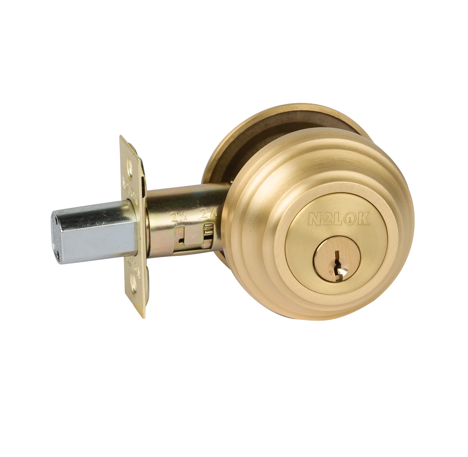 N2lok Forged Brass Deadbolt Round Single Cylinder - Available in Various Finishes - Image 2