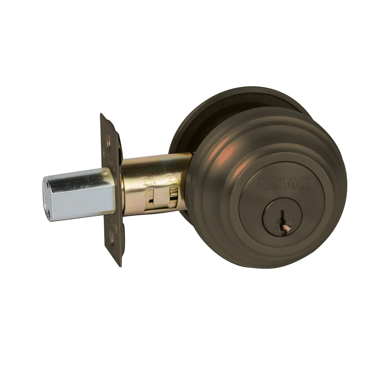 N2lok Forged Brass Deadbolt Round Single Cylinder - Available in Various Finishes - Image 3