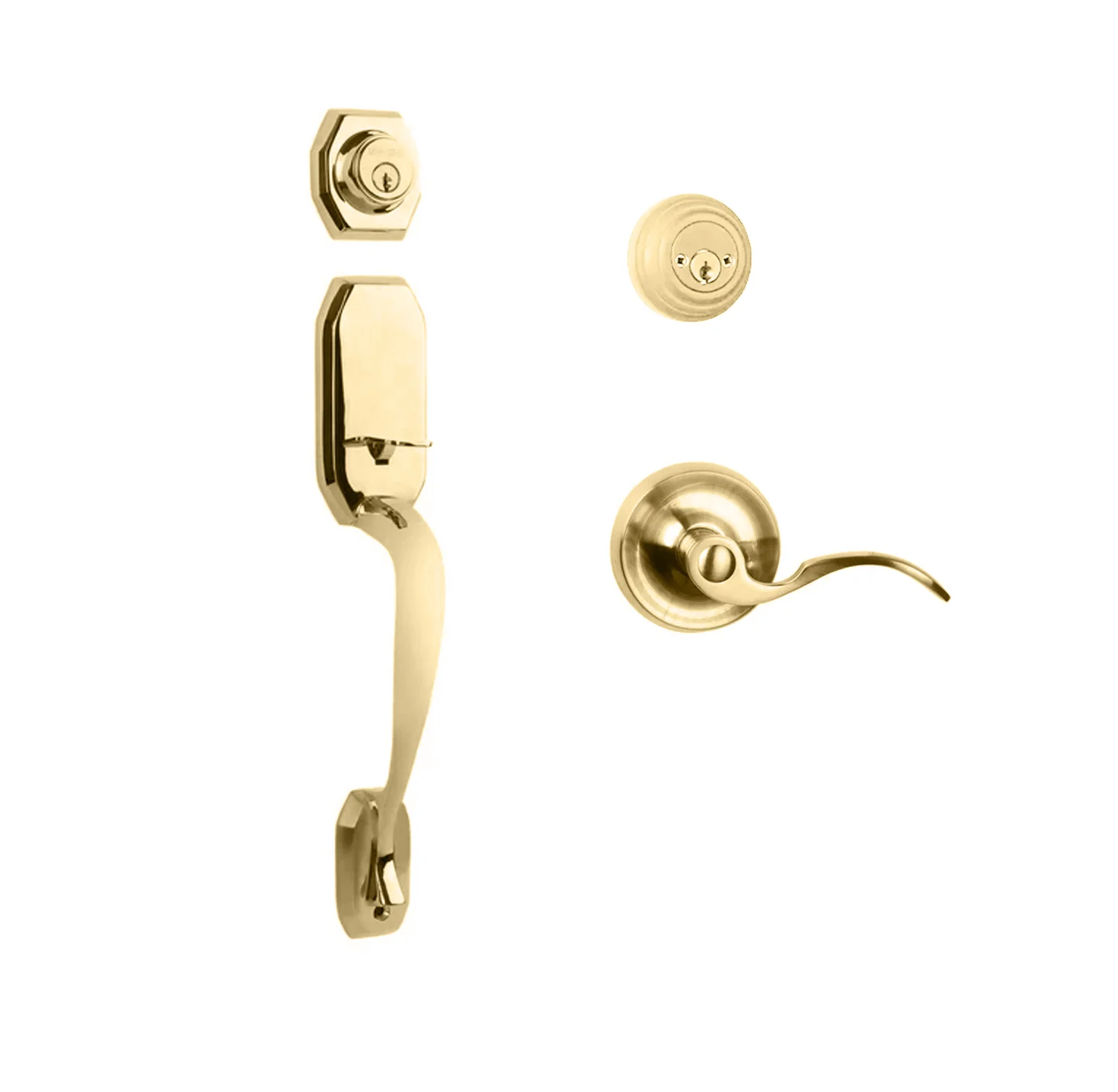 N2lok Garrone Door Handle Double Cylinder with Flutto Lever Entrance Set Box Pack - Image 4