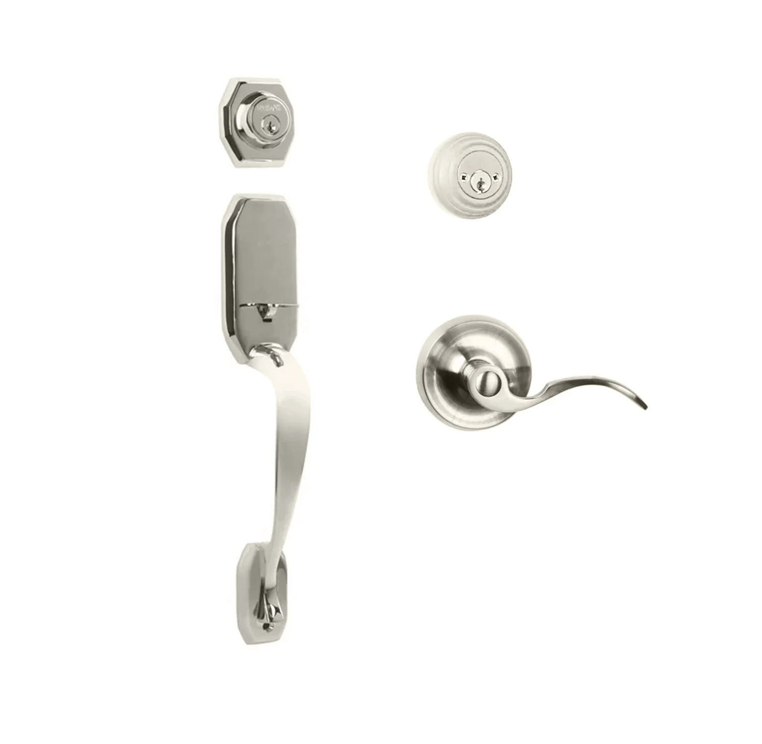 N2lok Garrone Door Handle Double Cylinder with Flutto Lever Entrance Set Box Pack - Image 5